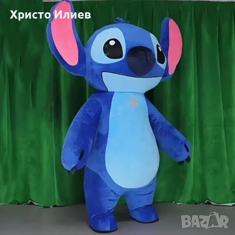 Гигантски надуваем костюм на Стич 1,9м 2,5м Stitch за изненади детски рожденни дни партита, снимка 3 - Други - 50556405