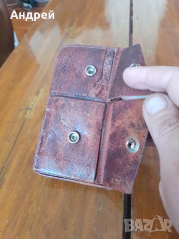 Старо кожено портмоне #5, снимка 3 - Други ценни предмети - 31469433