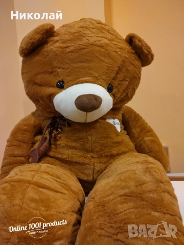 Коледни промоции! - Голям плюшен мечок 140см! 