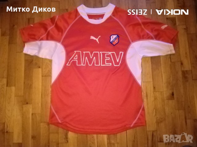 Утрехт Холандия футболна тениска с три подписа размер М