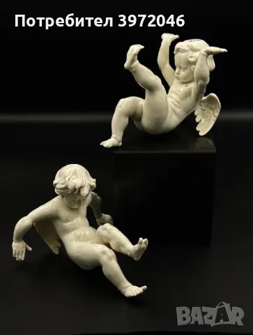  CAPODIMONTE / чифт антикварни ангелчета / , снимка 8 - Антикварни и старинни предмети - 49465298
