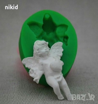 Прав Ангел дете със сърце кръщене силиконов молд форма украса торта фондан шоколад и др, снимка 2 - Форми - 23357037