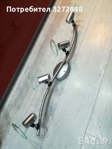 Спот с 4 осветителни тела - 80см, снимка 2 - Лампи за таван - 39434982