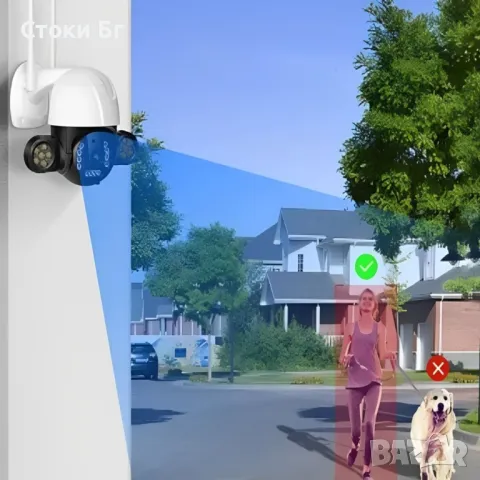 Външна охранителна PTZ WIFI камера, снимка 4 - IP камери - 47696263