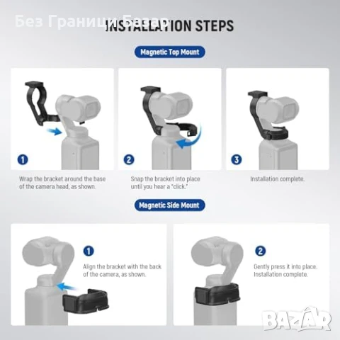 Нова LED Светлина за DJI OSMO Pocket 3 Влог Селфи Стрийминг Видео влог, снимка 2 - Чанти, стативи, аксесоари - 50467076