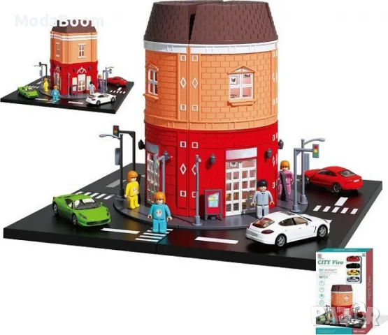 Град Комплект с 4 автомобила за деца над 3 години, снимка 4 - Конструктори - 48425621