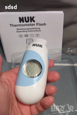 Безконтактен термометър Nuk flash , снимка 3 - Друга електроника - 51876869