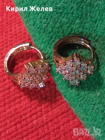 ПРЕКРАСНИ ПОЗЛАТЕНИ РЕТРО ОБЕЦИ с ИСКРЯЩИ ФАСЕТИРАНИ МИНИАТЮРНИ ЦИРКОНИ 47497, снимка 14 - Обеци - 47031333