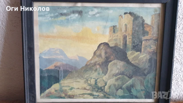 Авторска картина "Италия" на Георги Цигуларов- русенски художник, снимка 3 - Антикварни и старинни предмети - 50831573