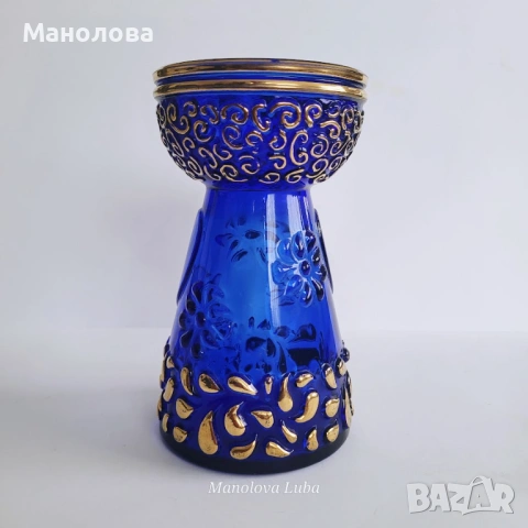 Винтидж дизайн от 70те. ваза от стъкло Walther Glas, стил мид-сенчъри модерн (Mid-Century Modern)., снимка 4 - Други ценни предмети - 54362235