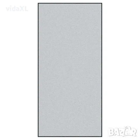 vidaXL Мат за врата Сив и черен 120 x 250 cm 100% Полиамид