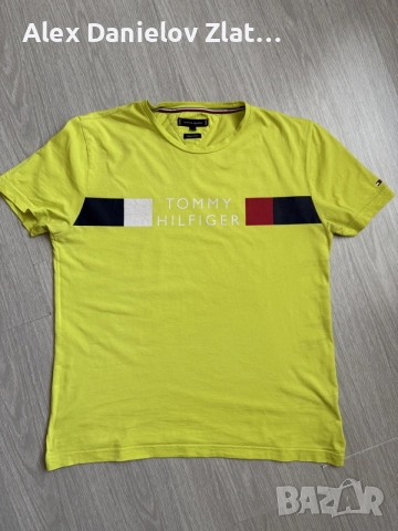 Мъжка неонова тениска Tommy Hilfiger (Умалена: отговаря на M/L)