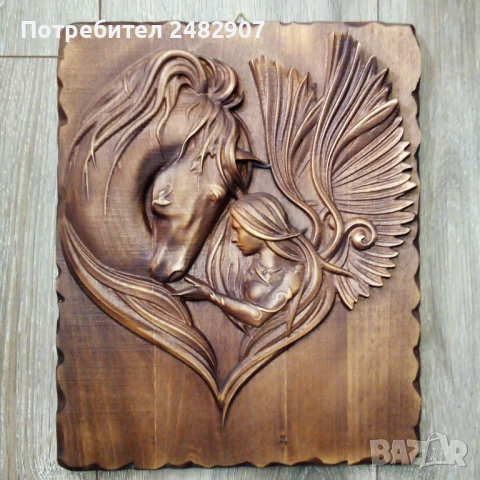 Релефно дървено пано , снимка 3 - Пана - 50987787