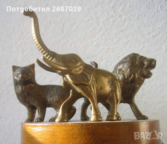 котка и лъв метал бронз месинг фигура статуетка , снимка 2 - Статуетки - 31488773