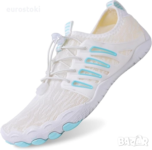 tqgold Боси обувки, летни обувки за плуване и фитнес, Бързосъхнещи аква обувки Дишащи неплъзгащи се 