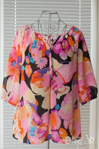 👚 Банкетна лятна ефектна блуза от тюл в интересни цветове, снимка 3 - Ризи - 41922481