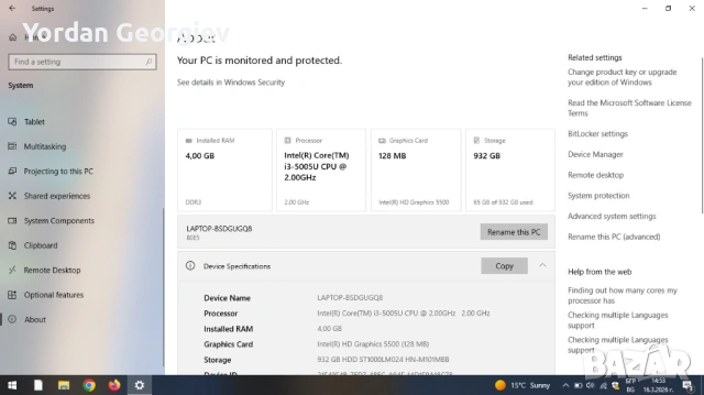 Лаптоп Lenovo G50-80 15,6', снимка 9 - Лаптопи за дома - 54298224