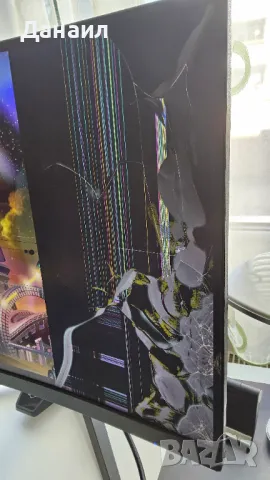 Asrock - PG27Q15R2A, 27", 165Hz, 1ms - пукнат дисплей, снимка 2 - Монитори - 47453067