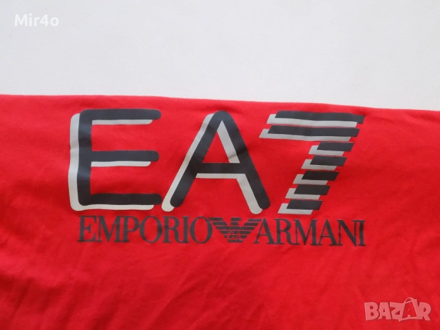 тениска emporio armani фанела потник риза блуза горнище суичър худи елек мъжка оригинал червена M, снимка 3 - Тениски - 46281385