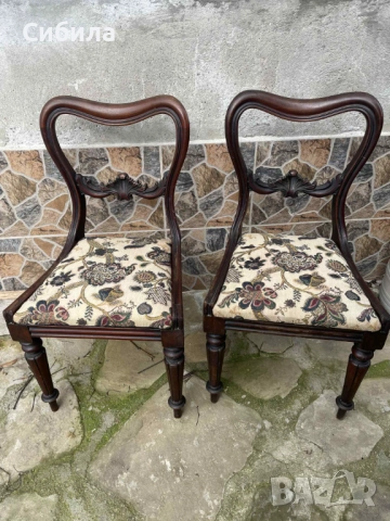 Комплект от 2 антични дървени стола – масив, снимка 8 - Антикварни и старинни предмети - 52919682