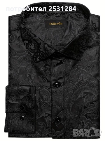 Нова мъжка елегантна жълта риза , черна риза, размер  М/Л , размер M/L, снимка 5 - Ризи - 52116518