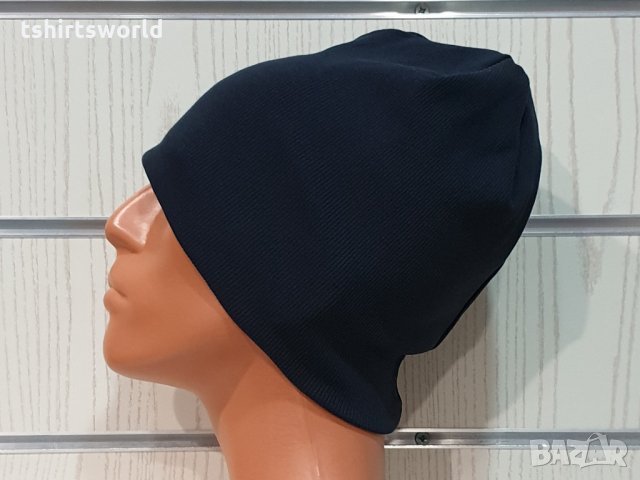 Нова зимна шапка в тъмносин цвят с индиго оттенък, снимка 6 - Шапки - 32047400