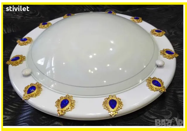 ПЛАФОН СИНЯ КАПКА  - НОВО- 3D ЕФЕКТ., снимка 5 - Лампи за таван - 47360374