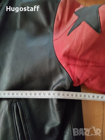 Tommy Hilfiger Винтидж Мъжко кожено яке моторджиско Cafe Racer M/L, снимка 12 - Якета - 52896396