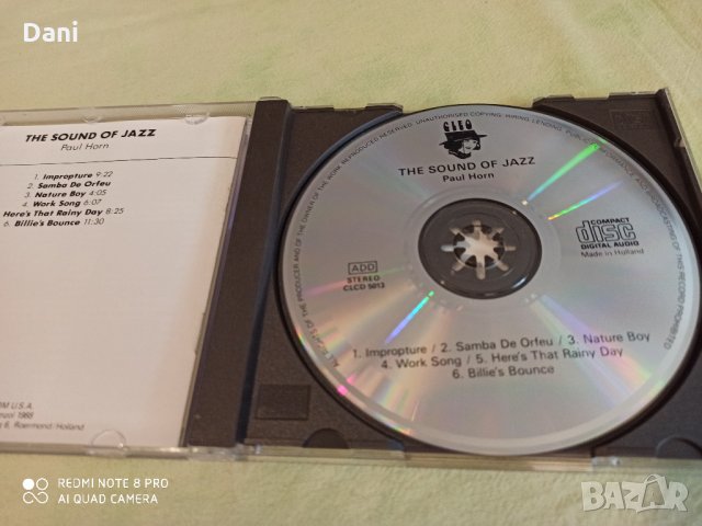 СД- Paul Horn – The Sound Of Jazz: Riviera Concert,Cleo, снимка 2 - CD дискове - 29110240