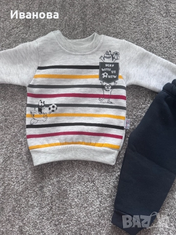 Чисто ново есенно комплектче 74 размер, снимка 3 - Комплекти за бебе - 51475240