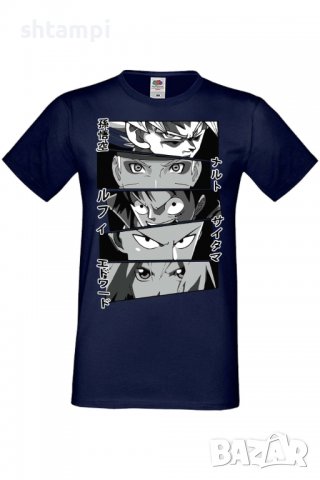 Мъжка тениска Anime Heroes Naruto Goku Luffy Sakura,Анимация,игра,Празник,Повод,, снимка 6 - Тениски - 38074950