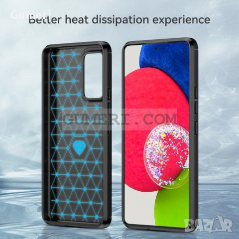 Samsung Galaxy A53 5G Противоударен Силиконов Гръб - Карбон, снимка 4 - Калъфи, кейсове - 36540732