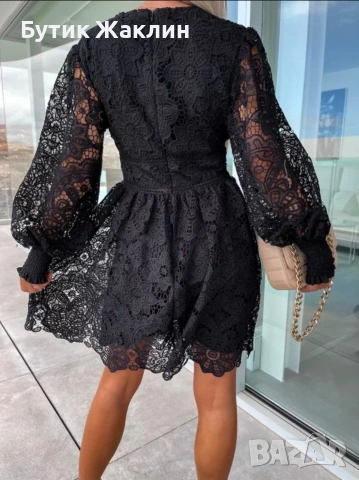 Дантелена рокля, снимка 3 - Рокли - 54035607