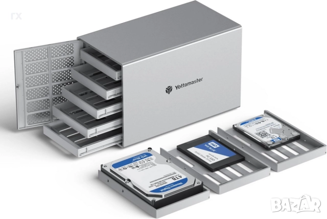 Yottamaster кутия за 5 хард диска Type-C RAID PS500RC3, снимка 7 - Външни хард дискове - 52544601