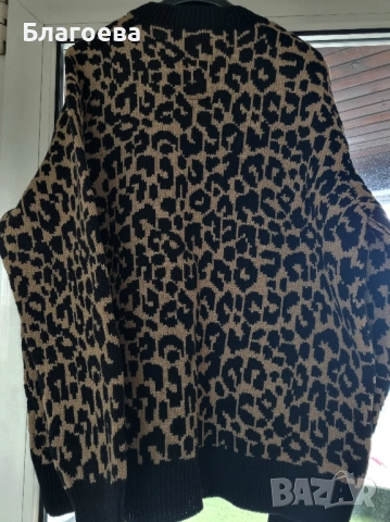 пуловер COACH Leopard Print, снимка 4 - Блузи с дълъг ръкав и пуловери - 53887546