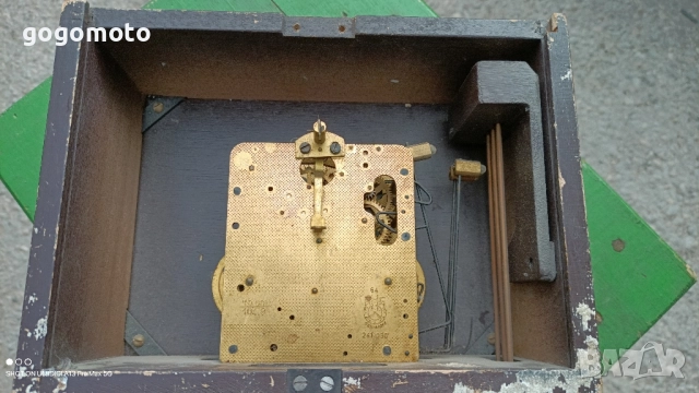 Часовник, стари, стар, антики, винтидж, арт часовник ОРИГИНАЛЕН немски, германски, GERMANY, снимка 15 - Стенни часовници - 51859280