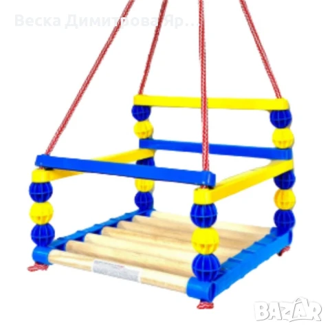 Дървена люлка – Класически модел с модерен цветен дизайн, снимка 7 - Други - 50787298