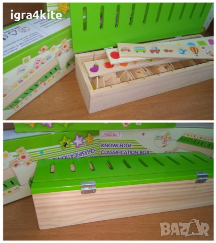 Монтесори дървена кутия за класификации голям размер / монтесори материали, снимка 11 - Образователни игри - 37758765