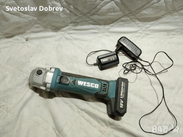 акумулаторен ъглошлайф Wesko 18v, снимка 3 - Други инструменти - 53966482