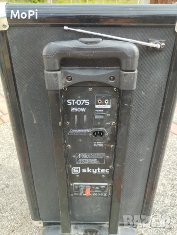 SKYTEC ST-075 - мобилна аудио система SD/USB /китарен, микрофонни входове, ехо ефект, снимка 4 - Ресийвъри, усилватели, смесителни пултове - 42685570