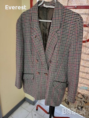  Дамско сако с Винтидж излъчване, КАРЕ, OVERSIZED 42/44 размер, снимка 6 - Сака - 38601994
