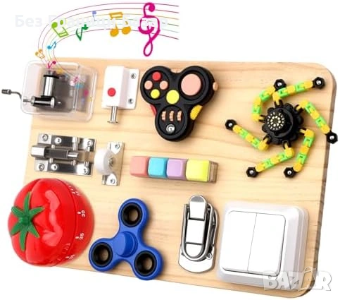 Нова Дървена Busy Board Монтесори Играчка за Фина Моторика деца игра