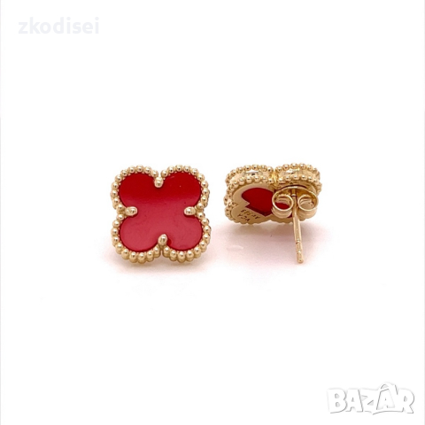 Златни обеци Van Cleef 4,43гр. 14кр. проба:585 модел:22475-5, снимка 2 - Обеци - 44511926