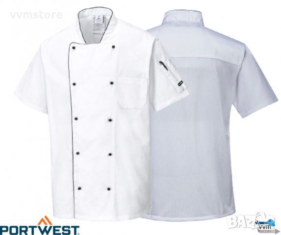 Готварска куртка PORTWEST с аериран гръб