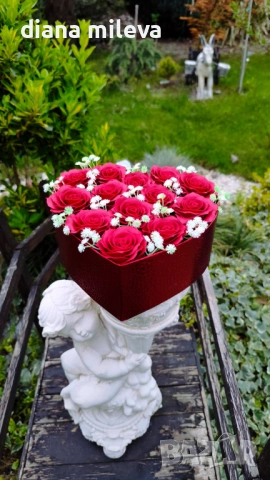 Кутия сърце с рози от пластичен сапун!!, снимка 7 - Декорация за дома - 54242547