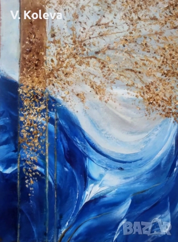 Авторска, абстрактна картина. Маслени бои