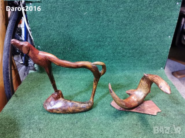 Дървени статуетки, ръчна изработка, снимка 2 - Статуетки - 40011261