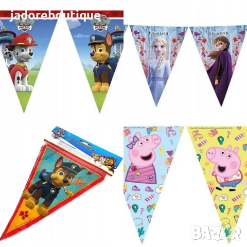 Парти найлонов банер Прасето Пепа Peppa pig/ Пес Патрул/ Frozen/ Paw patrol различни видове