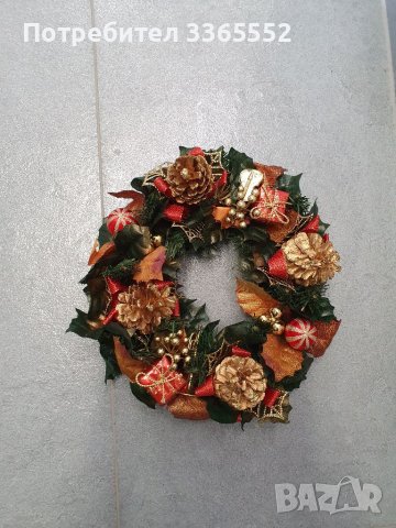 Коледен венец , снимка 2 - Декорация за дома - 38525625