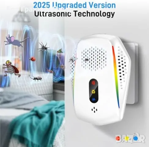 Нов Ултразвуков Уред Против Вредители 4 броя, 3 Режима против Мишки, Насекоми, Хлебарки, снимка 2 - Други стоки за дома - 50285890